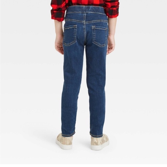 Girls' Mid-Rise Pull-on Jeggings Pants - Denim - Cat & Jack™ - Size 14 Plu - Picture 2 of 3